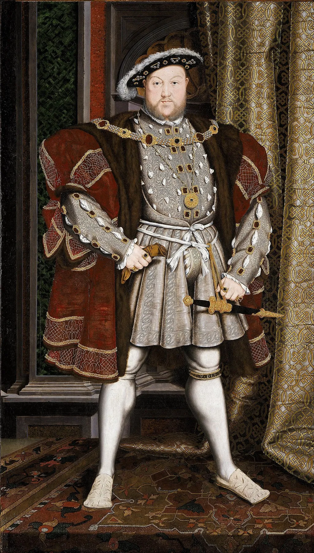 A portrait of Henry VIII, based on an original by Hans Holbein the Younger