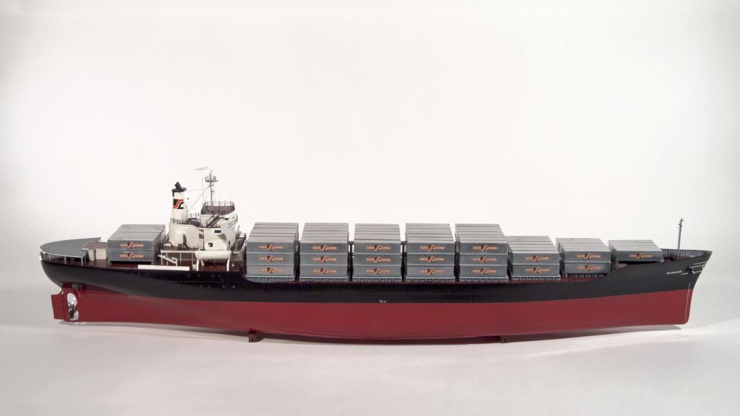 Model of container ship
