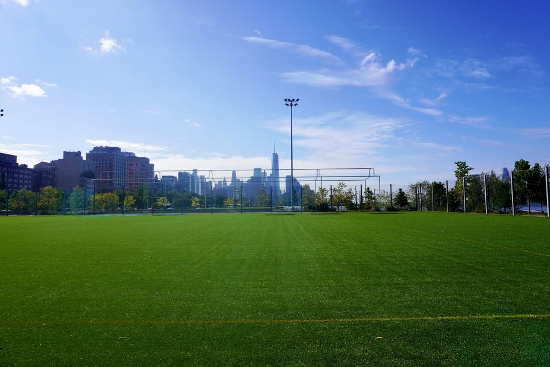 Large grassy sports field