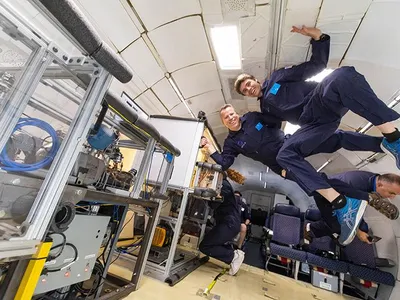 The researchers flew their fridge on parabolic flights to simulate a microgravity environment.